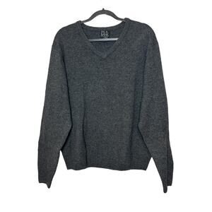 Jos. A. Bank Classic Collection Men's XL Lamb's Wool Sweater V-Neck Gray